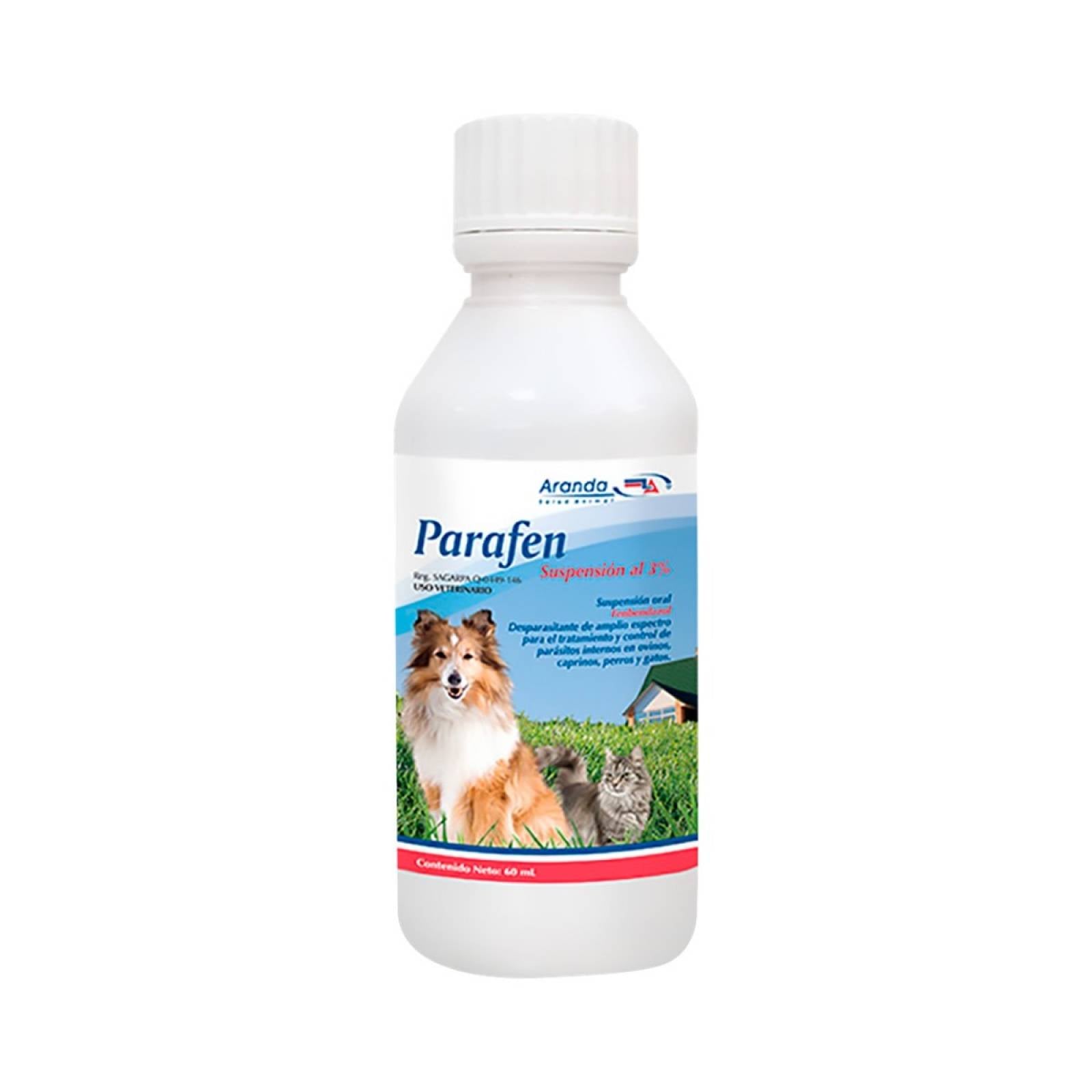 Parafen Suspensión al 3% 60 ml. Antiparasitario interno