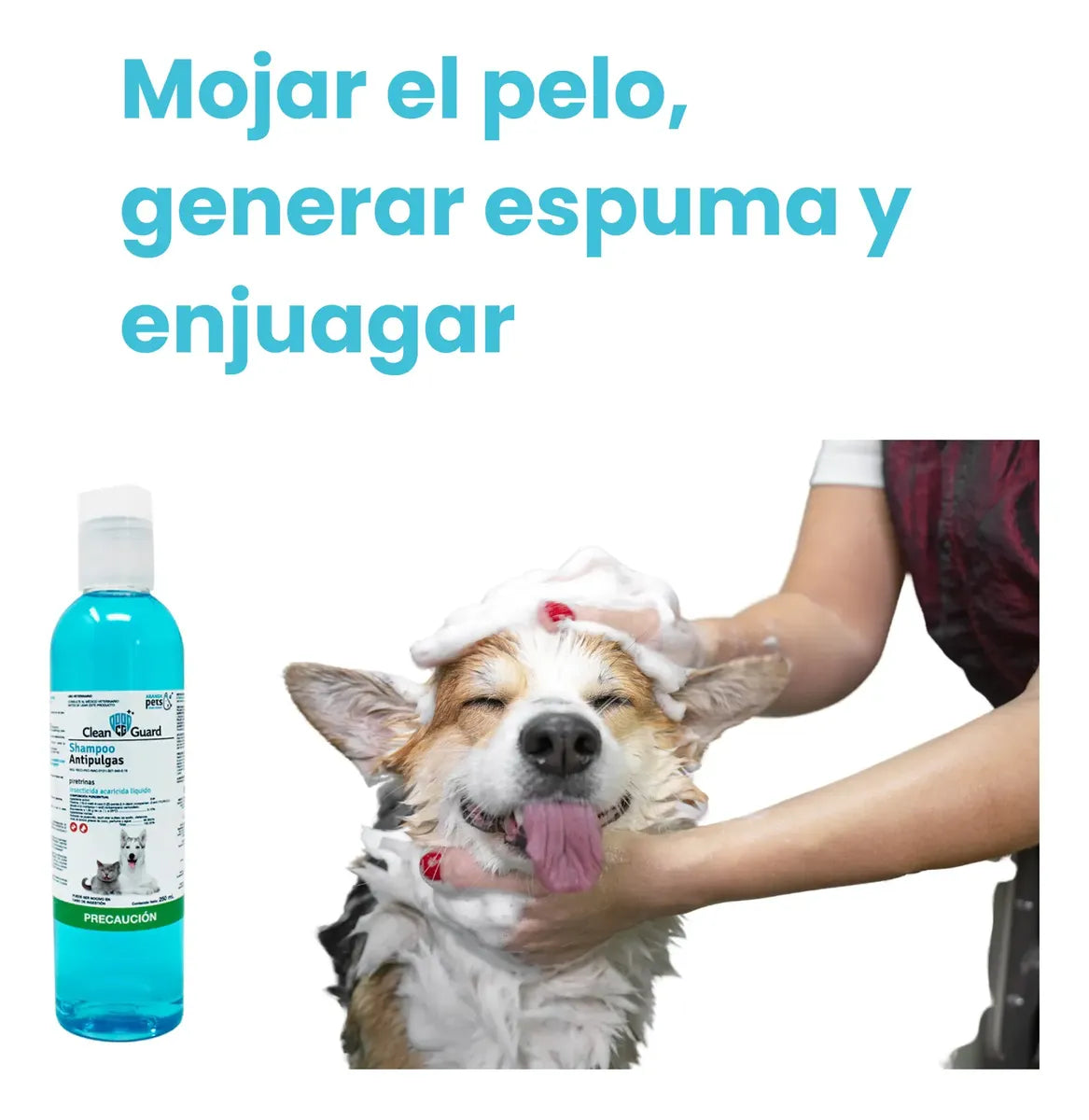 Shampoo Antipulgas Perros y Gatos 250 ml Clean Guard