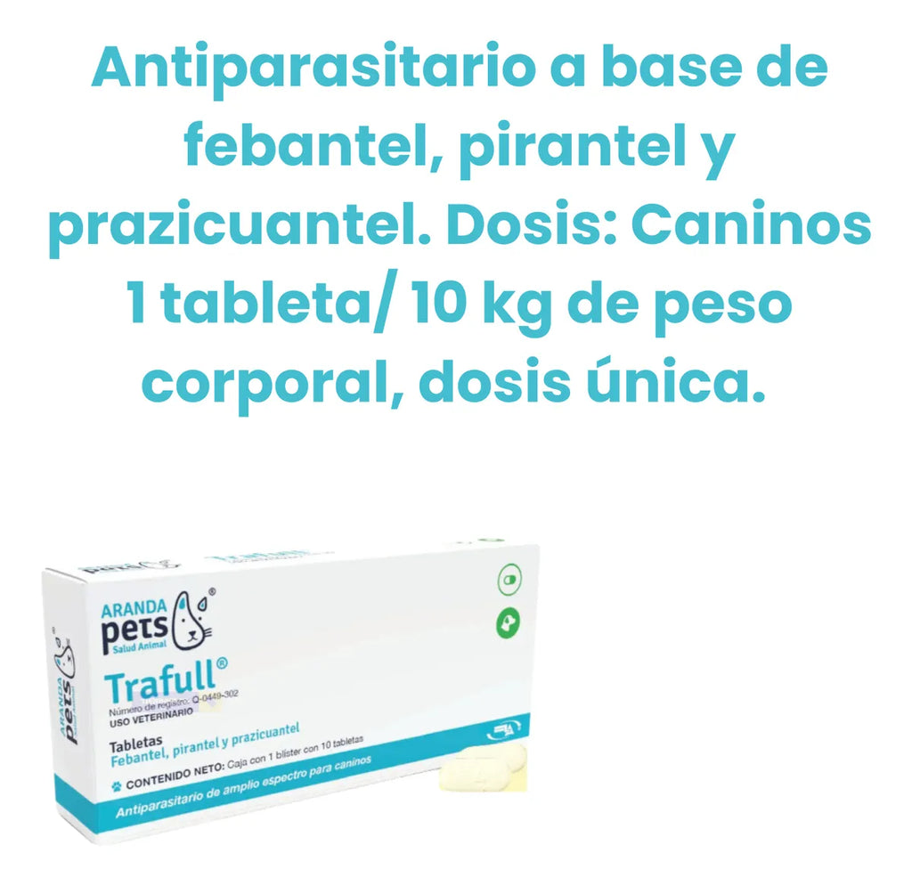 Trafull Tabletas Antiparasitario Amplio Espectro 10 Tabs