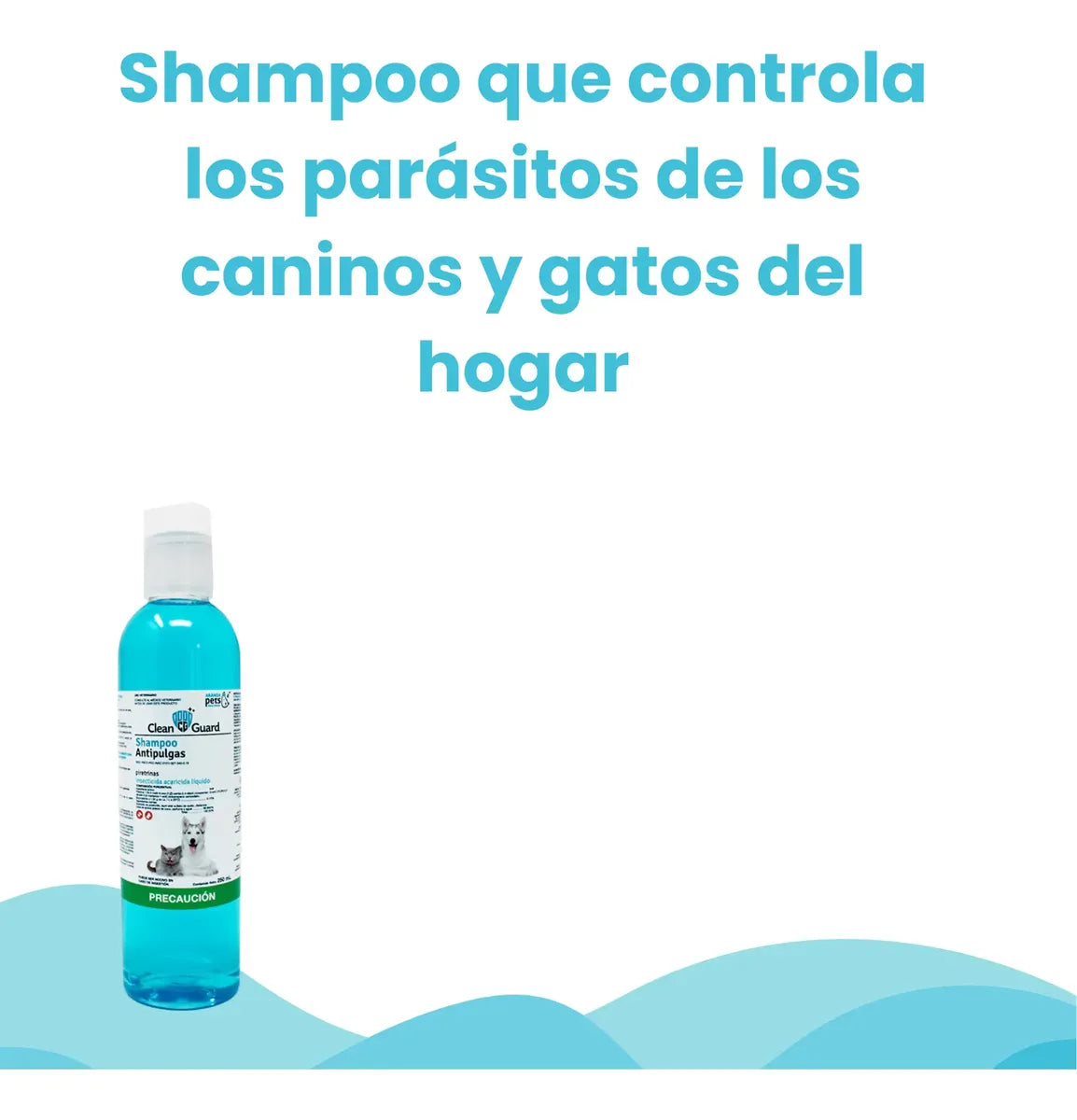 Shampoo Antipulgas Perros y Gatos 250 ml Clean Guard
