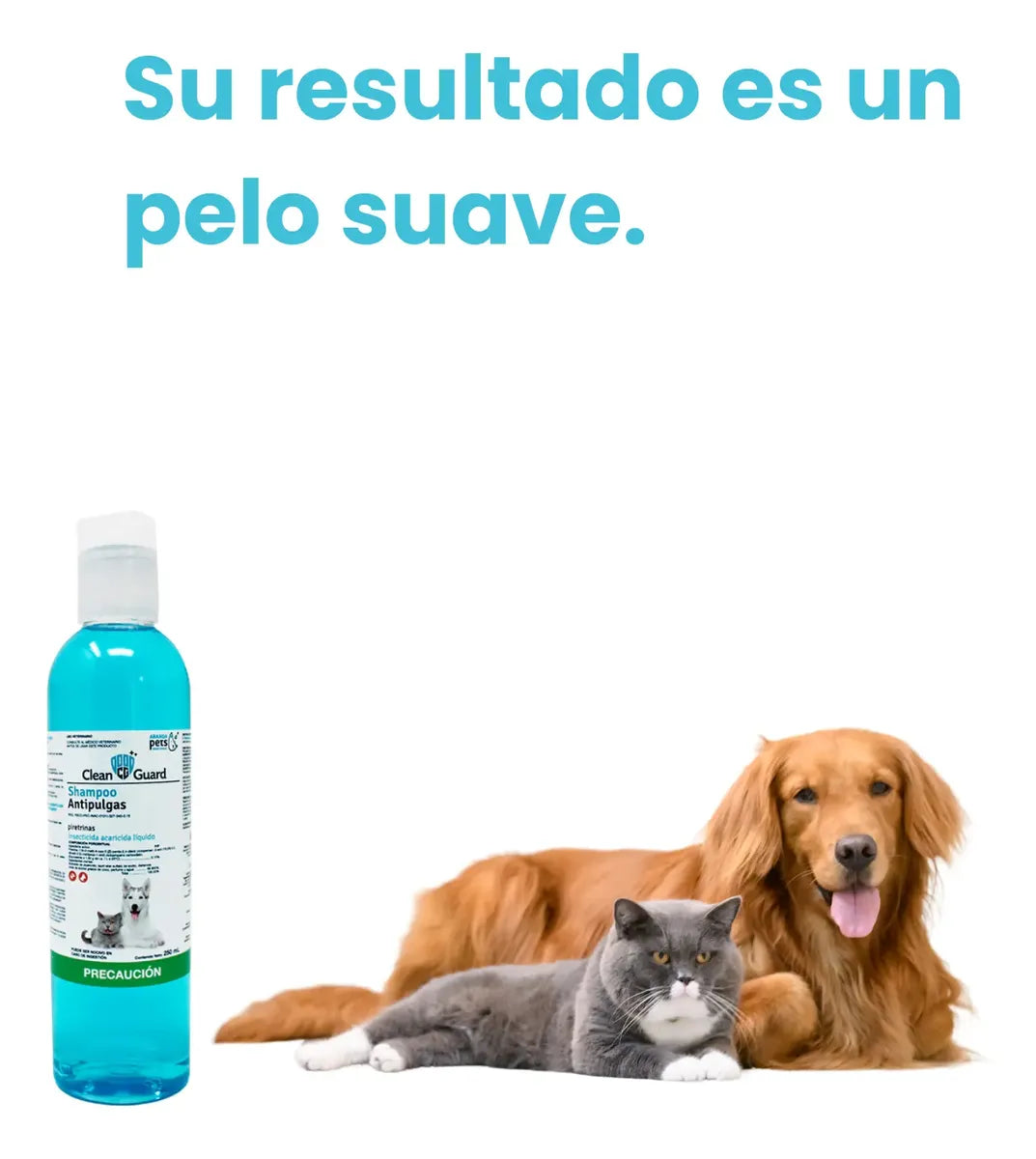 Shampoo Antipulgas Perros y Gatos 250 ml Clean Guard