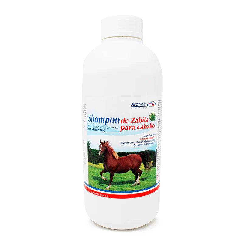 Shampoo de Zabila para Caballo 1L (Equinos, Caninos y Felinos)