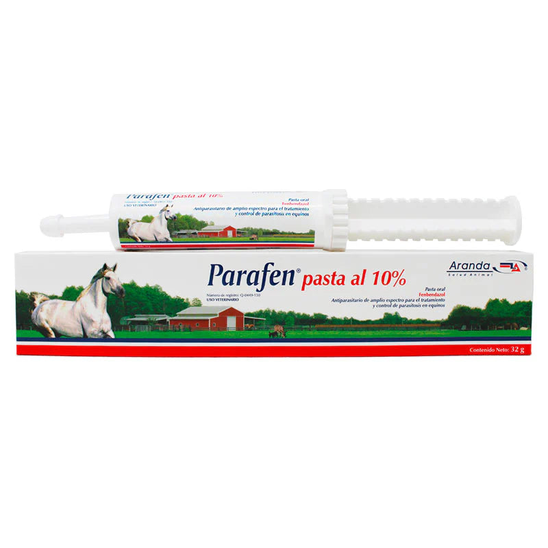 Parafen pasta al 10% 32 g Antiparasitario de Amplio Espectro para caballos