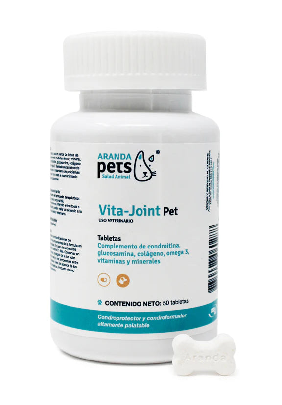 Vita-joint Pet 50 Tabs Suplemento Nutricional, Vitamínico, Mineral y Proteínico para Caninos